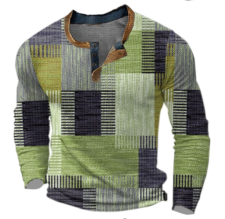 Fré | Stilig Henley-skjorte med geometrisk mønster