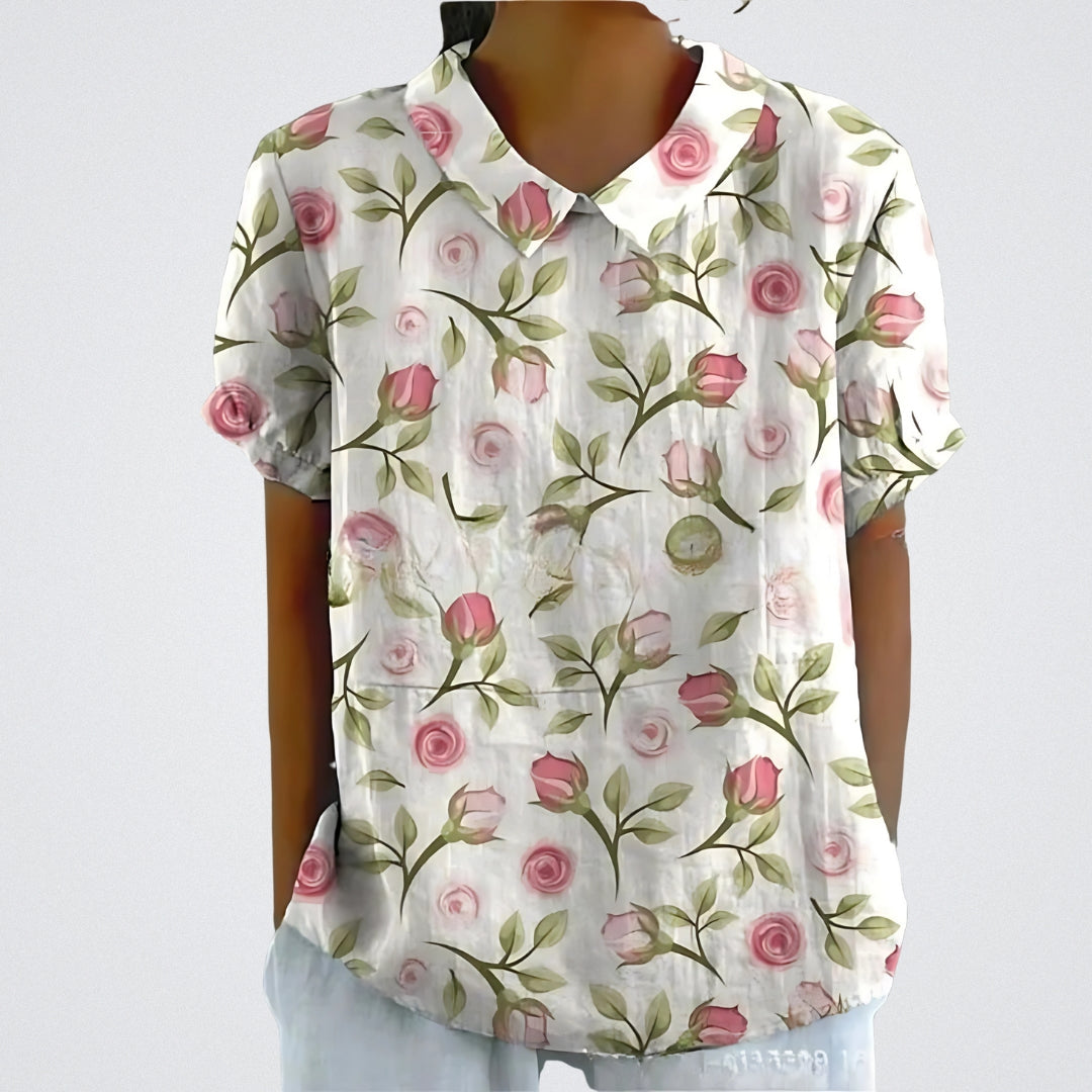 SkandiKlær | Blomstrete bluse