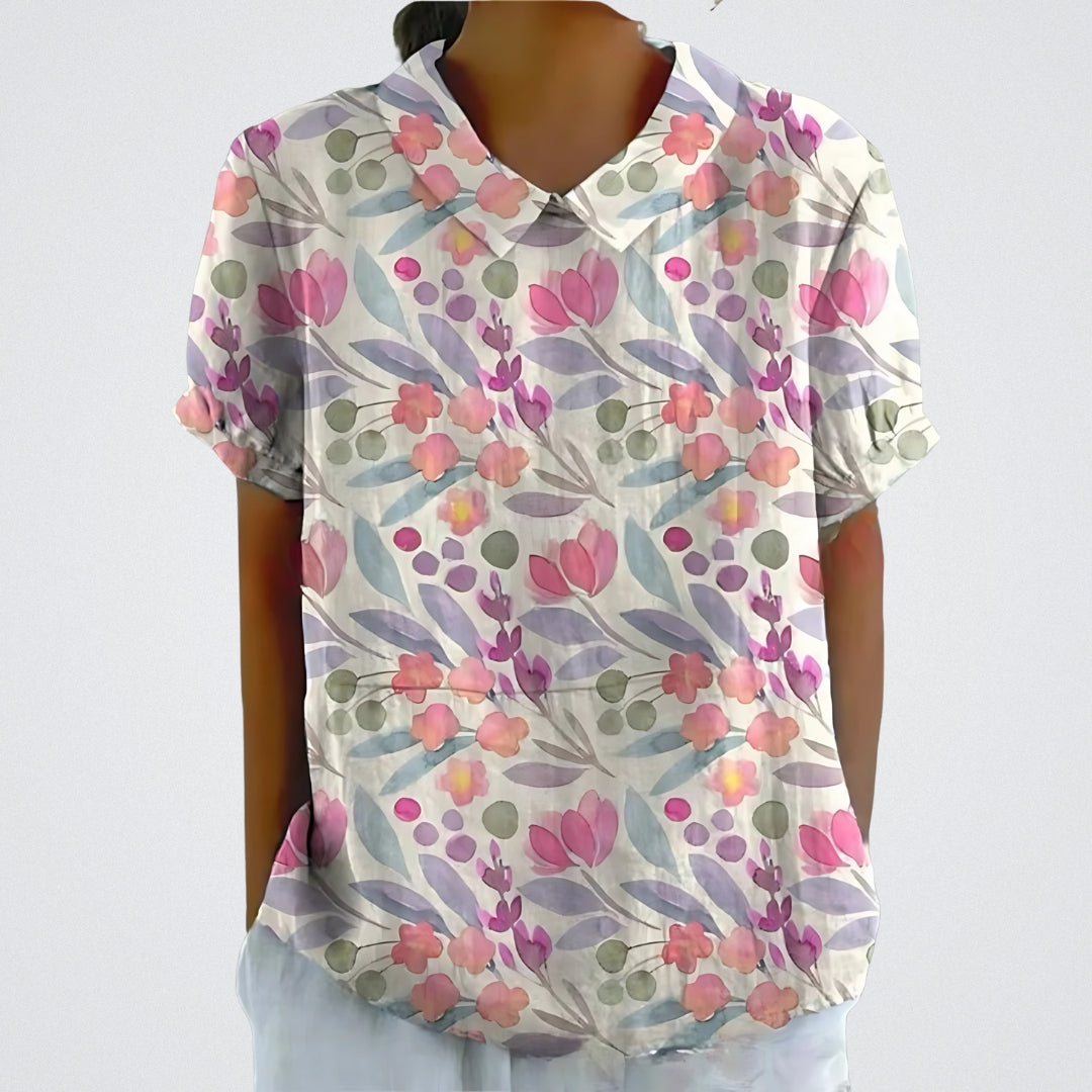 SkandiKlær | Blomstrete bluse