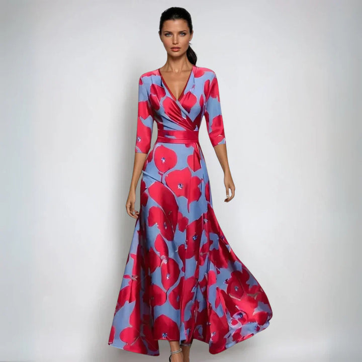 Emily™ | Stilfull Blomstret Omslagskjole