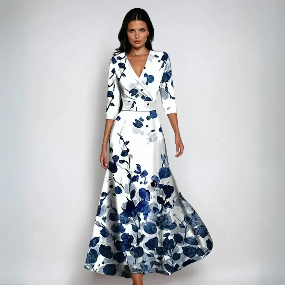 Emily™ | Stilfull Blomstret Omslagskjole