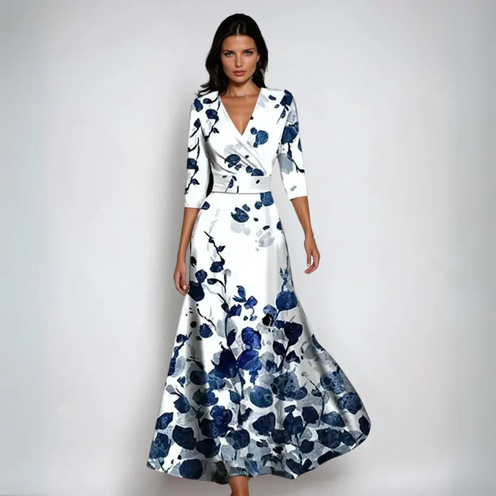 Emily™ | Stilfull Blomstret Omslagskjole