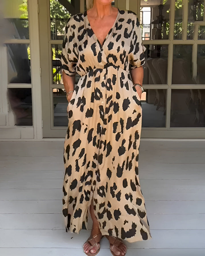 Ann-Sofie™ - Leopardkjole