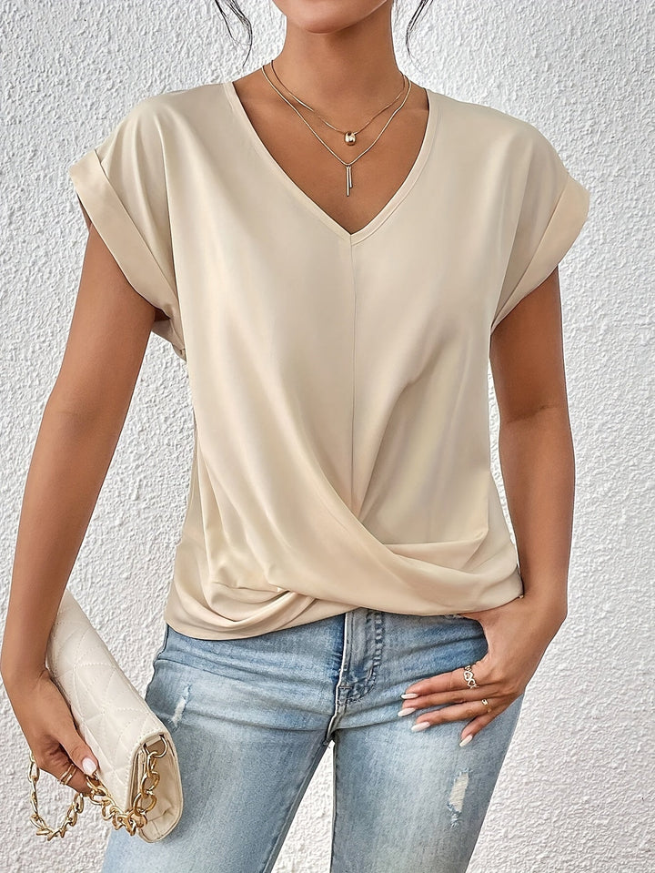 Faina™ | Elegant, uformell skjorte med V-hals