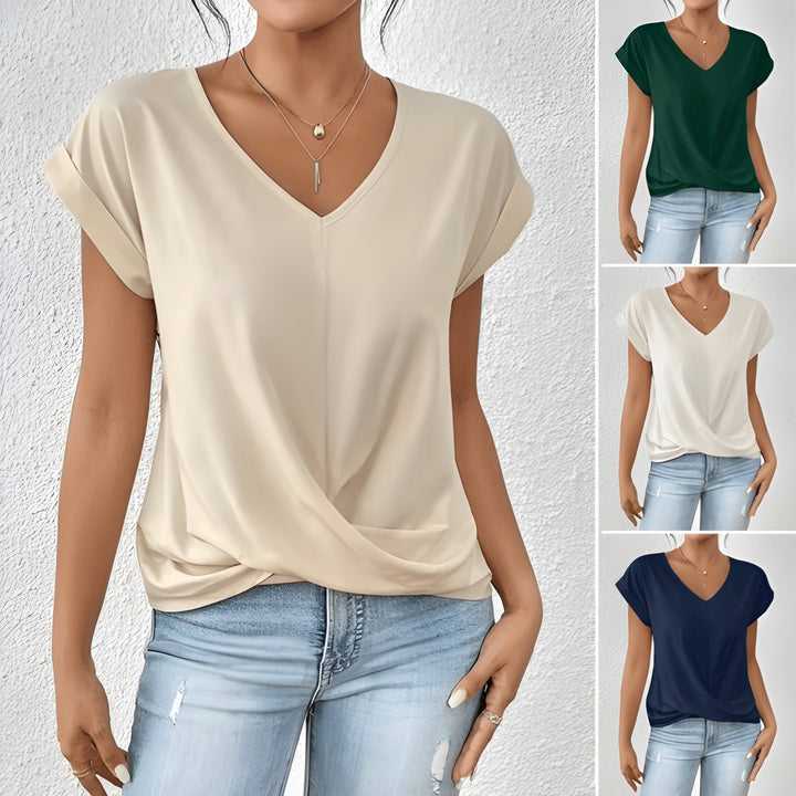 Faina™ | Elegant, uformell skjorte med V-hals