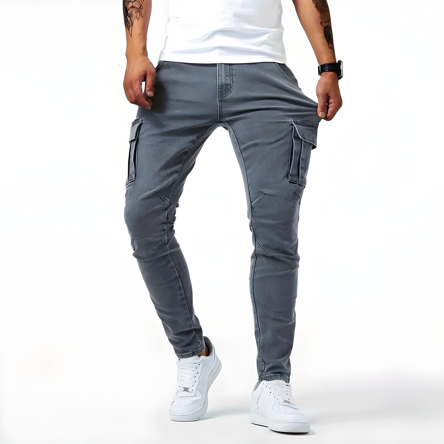 Samuel™ | Cargobukse i stretchdenim