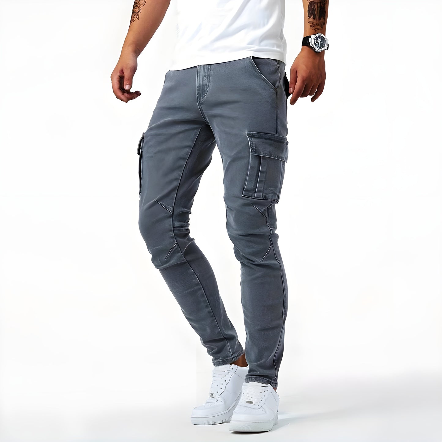 Samuel™ | Cargobukse i stretchdenim