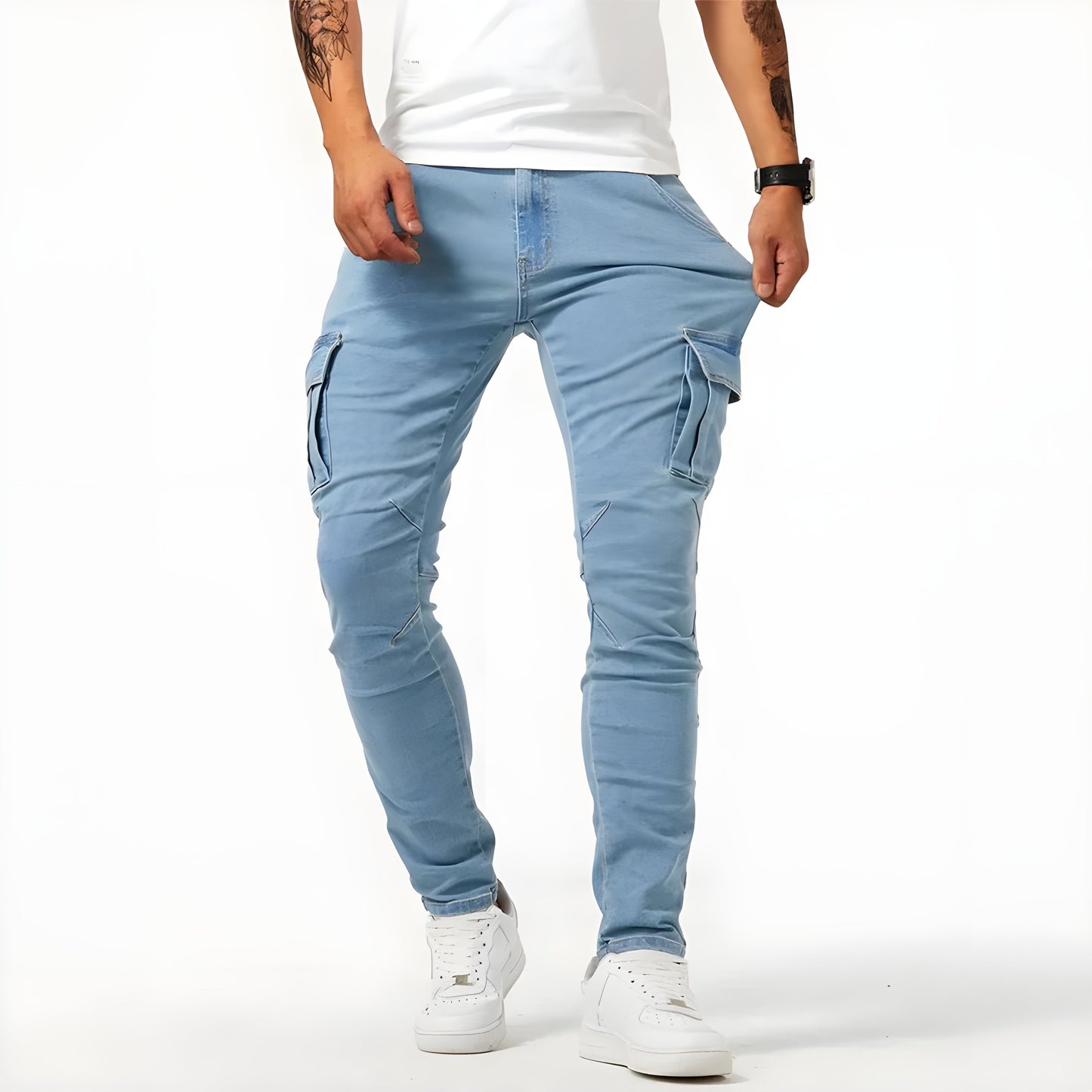 Samuel™ | Cargobukse i stretchdenim