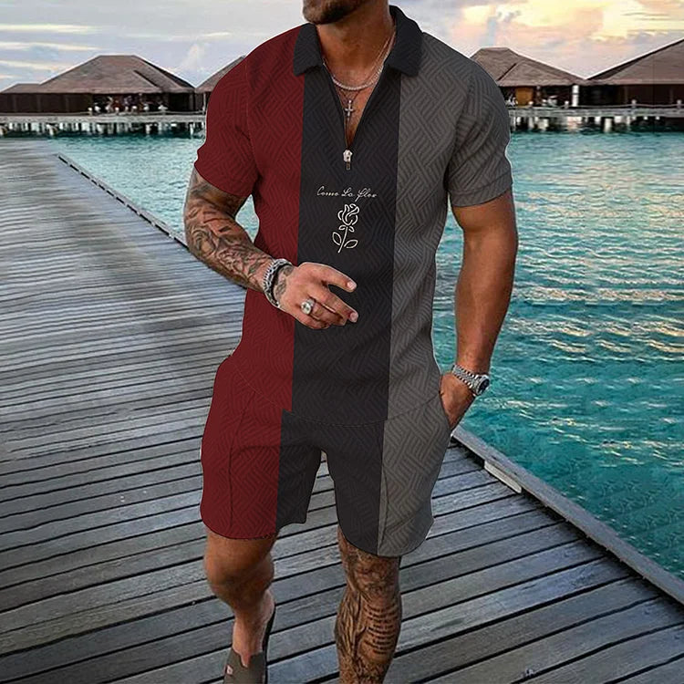 Ace | Vintage Polo-Shortsdrakt med Smilansikt
