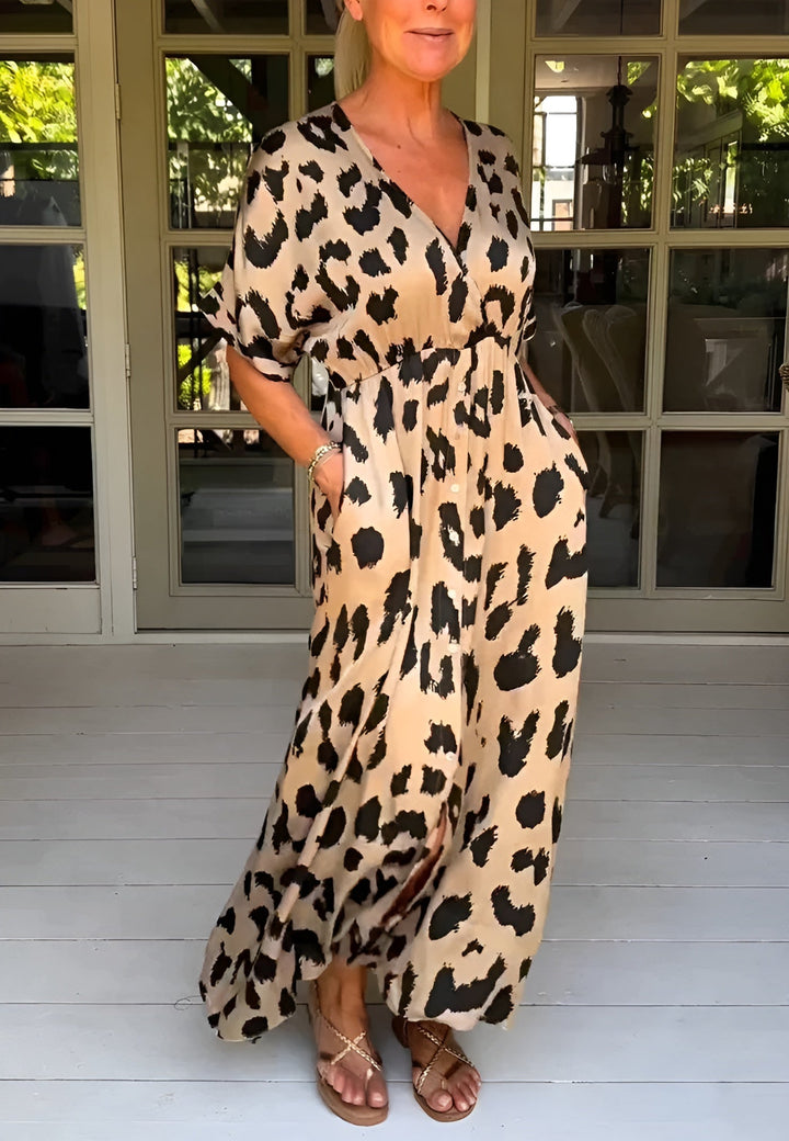 Ann-Sofie™ - Leopardkjole