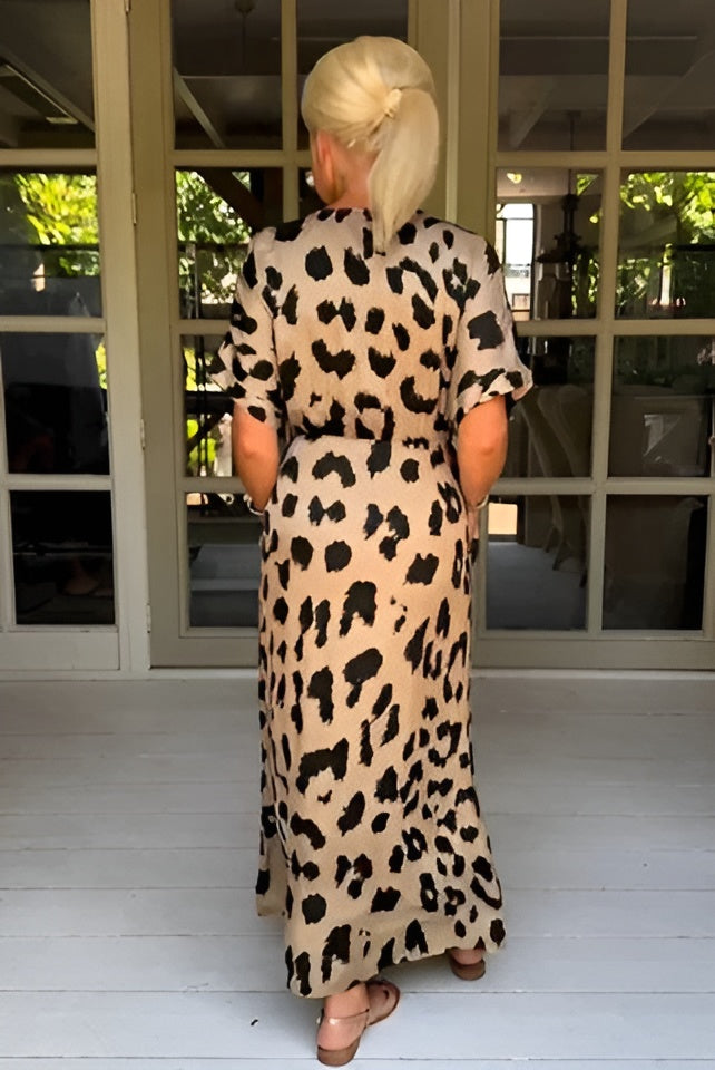 Ann-Sofie™ - Leopardkjole